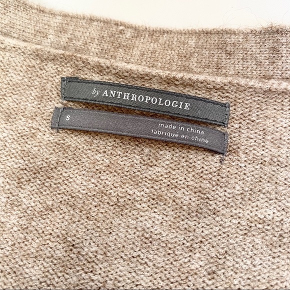 Anthropologie Brown Knit Cardigan Size S - Picture 5 of 8
